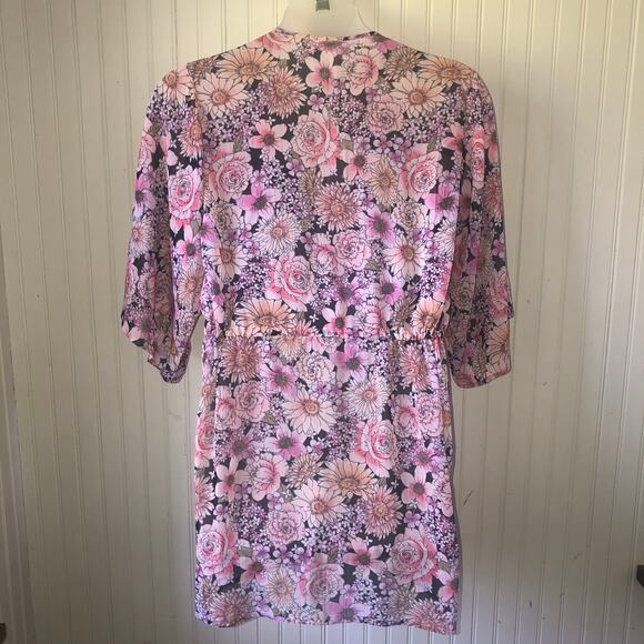 SANCTUARY Retail $85 Petal Pusher Floral Tie Caftan Swim Cover Up Size Med - Picture 5 of 5